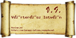 Várterész István névjegykártya