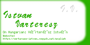 istvan varteresz business card